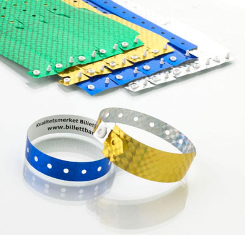 Armbånd glitter m/ eget trykk  100stk